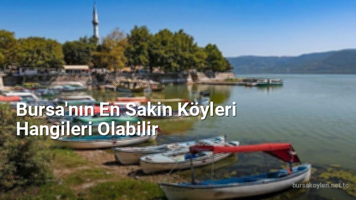 Bursa'nın En Sakin Köyleri Hangileri Olabilir - bursakoyleri.net.tc